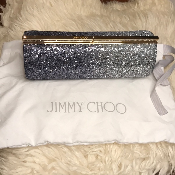 Jimmy Choo Trinket Navy/Silver Clutch - Picture 13 of 16
